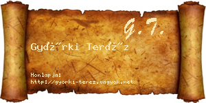 Györki Teréz névjegykártya